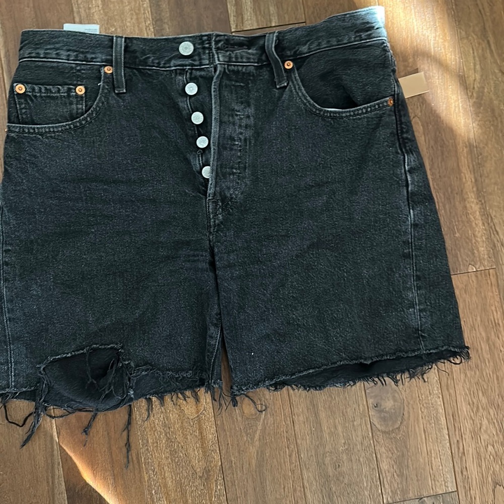 Levi’s 501 mid length denim shorts